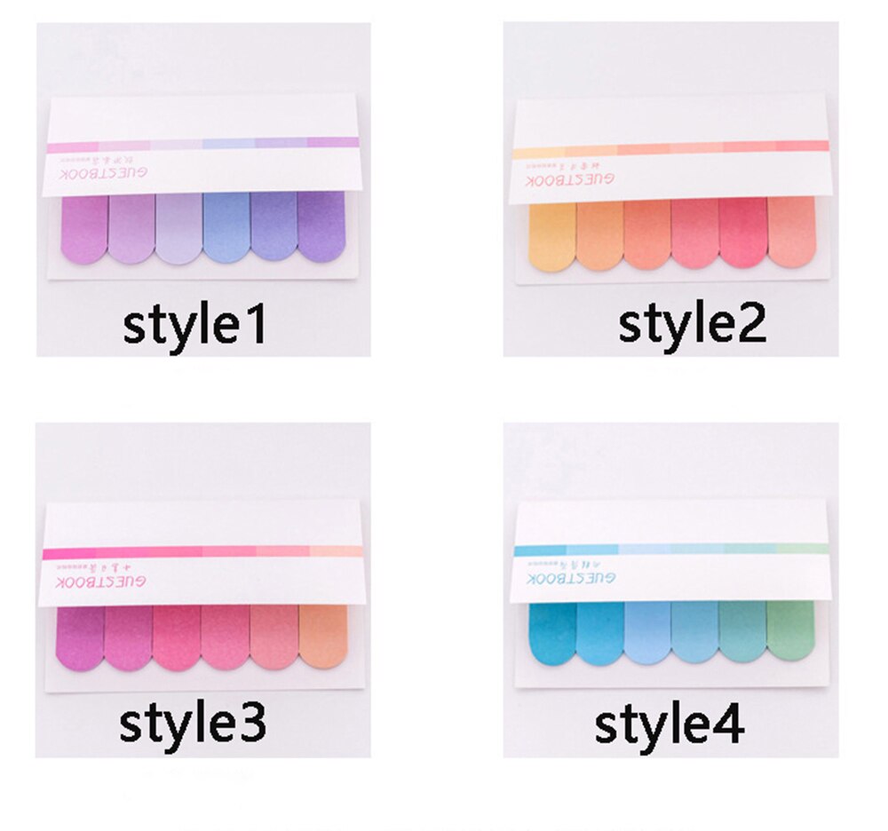 120Pages Colorful Memo Pad Sticky Notes Bookmark Label Index Posted It Planner Stickers Notepads Office School Supplies