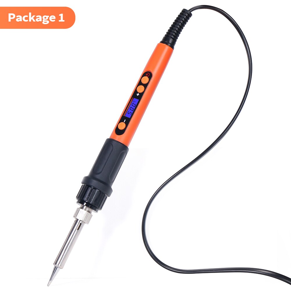 Silverflo Electric soldering iron Kit Set 100W LCD Digital Display Adjustable Temperature Soldering Iron 220V/110V Welding Tools