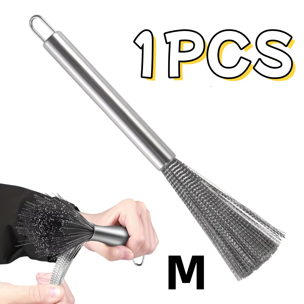 Brosse à Pot en acier inoxydable, brosse de nettoyage multifonctionnelle à Long manche, lavage suspendu pour évier de cuisine, outils d'épurateur, 1-2 pièces: green