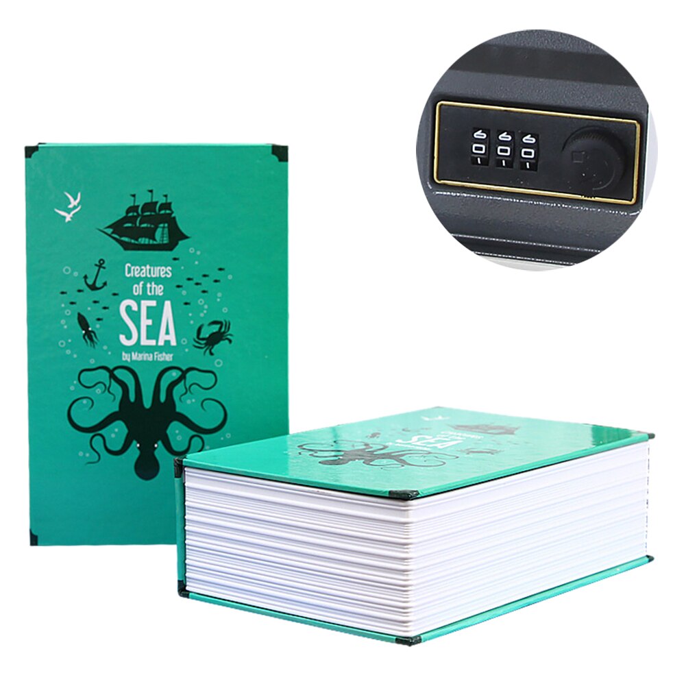 Password Box Safe Simulation Book Mini Home Password Code Book Safe Saving Pot Storage Box Book Password Box Craft