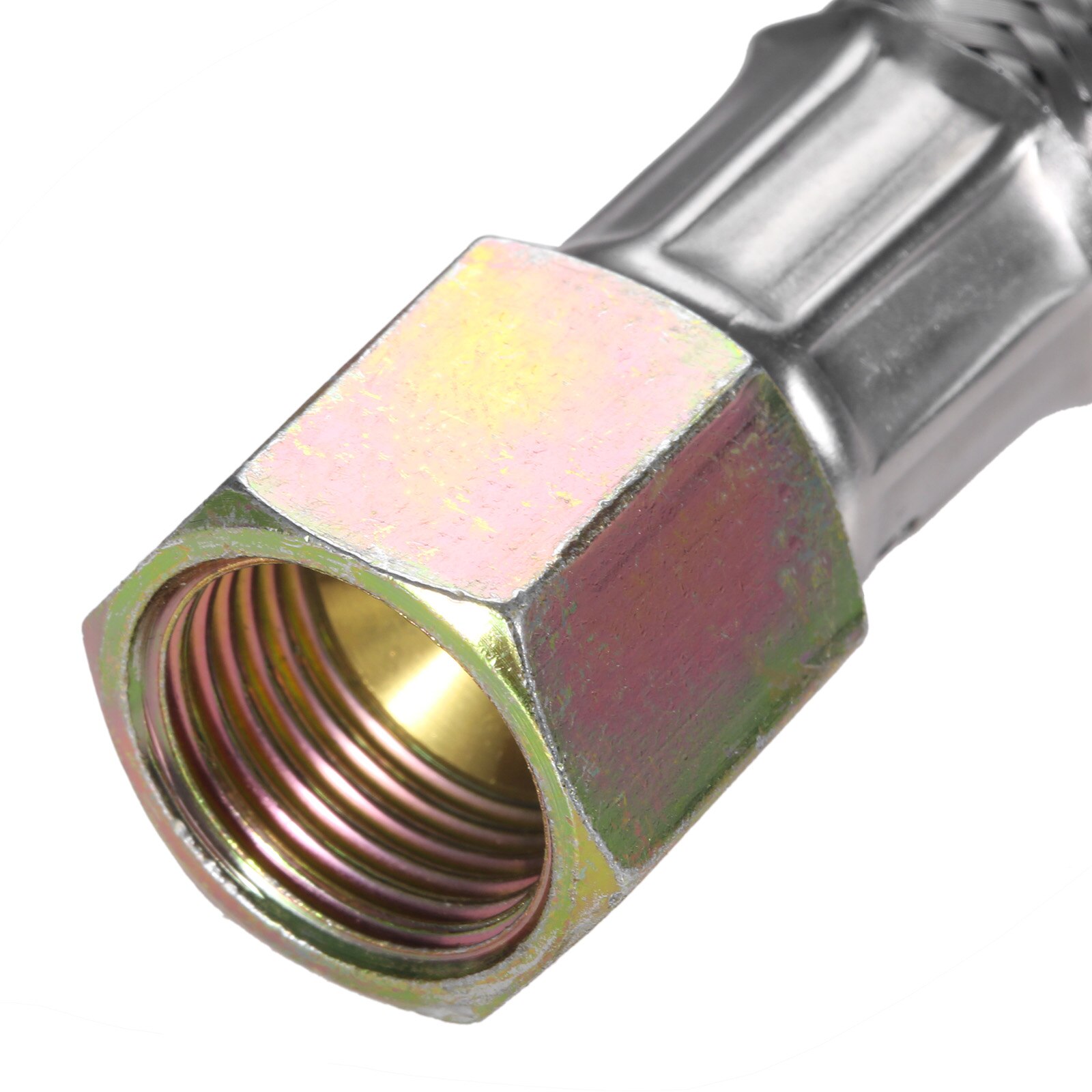 dophee 1pc 5ft Braided Propane Regulator Hose with Gauge for Burner Stove, Gas Water Heater, Forced Air Heater, Burner Stove