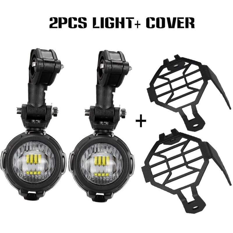 2 stk 40w led ekstra lampe 6000k super lyse tåge kørelys sæt led lys pærer drl til motorcykel bmw  k1600 r1200g: Lys og dæksel