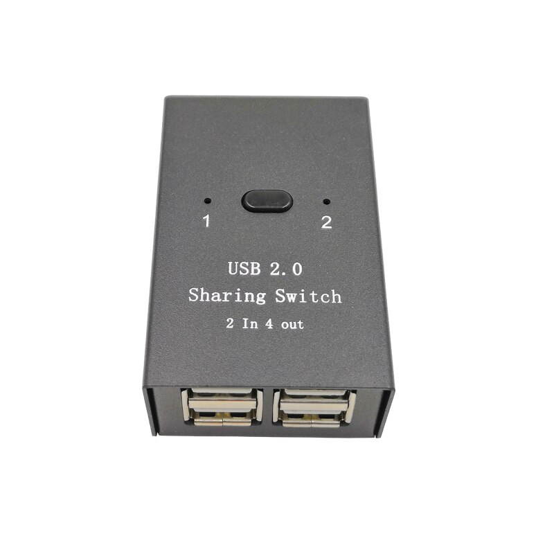 USB 2.0 Switch Manual Button Separator 2 In 4 Out Computer Mouse Keyboard U Disk Printer Sharing Equipment Manual Button Switch
