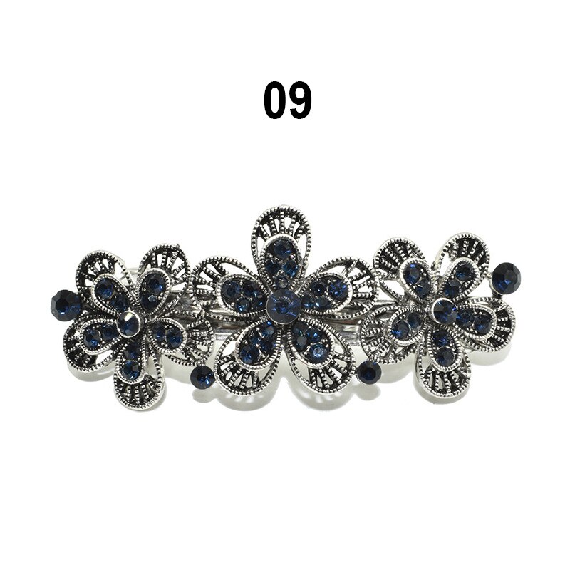 Rhinestone Hairpin Flower Leaf Butterfly Hairins Retro Hair Clip Pin Accessories For Women Shinning Barrettes Ponytail Headwear: 9