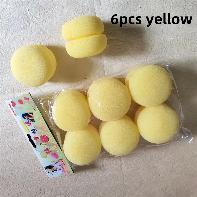 Rulos de pelo de espuma de fresa para mujer, herramienta de rizador de esponja sin calor, peinado diario, rizador esponjoso, rulos de pelo manuales, 1/6/12 Uds.: Azul