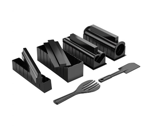 Kit de moldes para fazer sushi, faça você mesmo, molde de 4 formatos para enrolar sushi, cozinha japonesa, utensílios para cozinhar sushi em casa, restaurante: 10 Pcs
