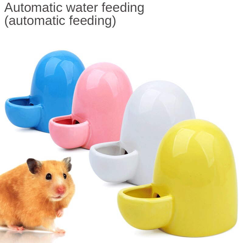 dispensador de agua automático de cerámica para mascotas hámster, dispensador de agua silencioso, alimentador de agua, Mini hervidor de erizo africano
