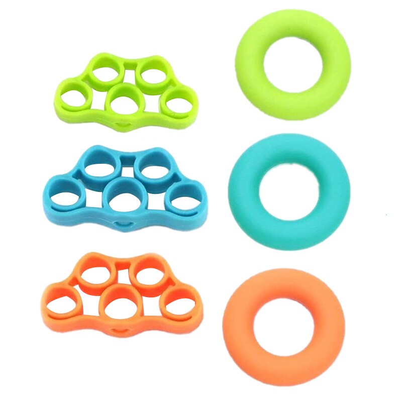 -6 Pack Hand Grip Strengthener, Finger Stretcher,Grip Strength Trainer for Carpal Tunnel Exercise and Rock Climbing