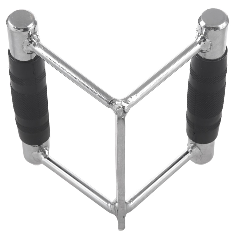 Stirrup Multi Gym Attachment Home Grip Bar Workout Rubber Handle Seated Row Chinning Cable: Default Title