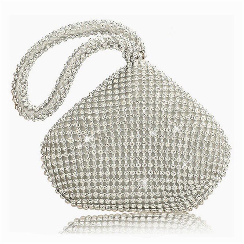 Shining Rhinestone Handbag Women Wedding Party Prom Clutch Bag Evening Bag: Default Title