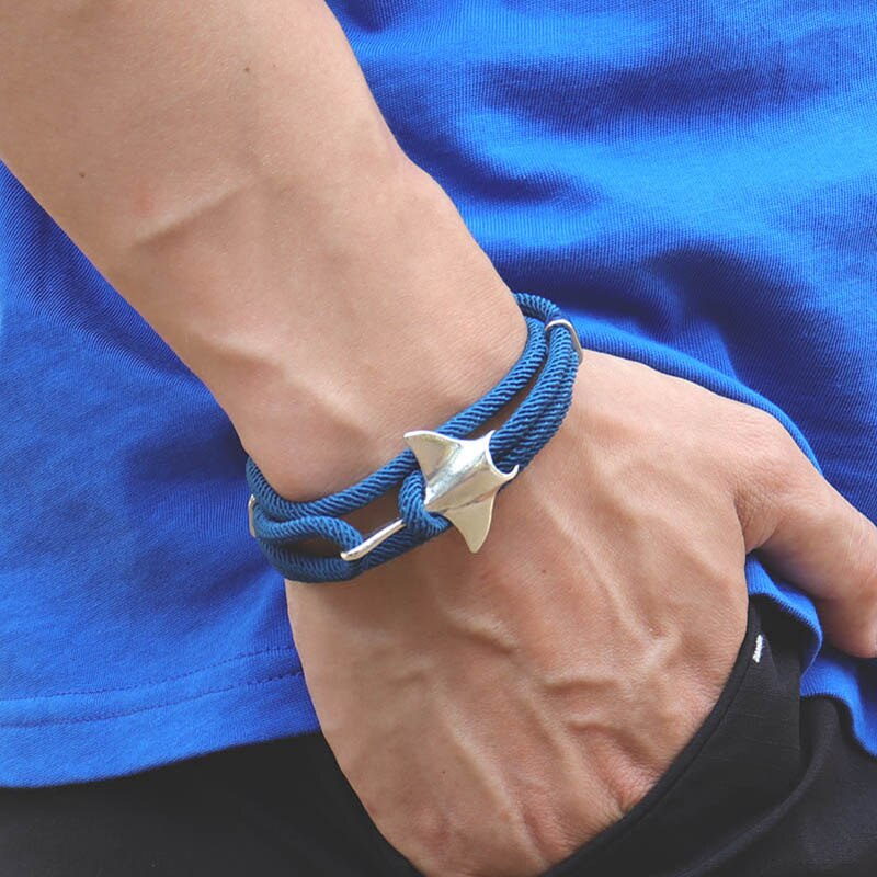 Pulsera Manta de para hombres y mujeres, 3 capas ajustables, cuerda de animales en el océano, accesorios, Pulseras de protección del medio ambiente