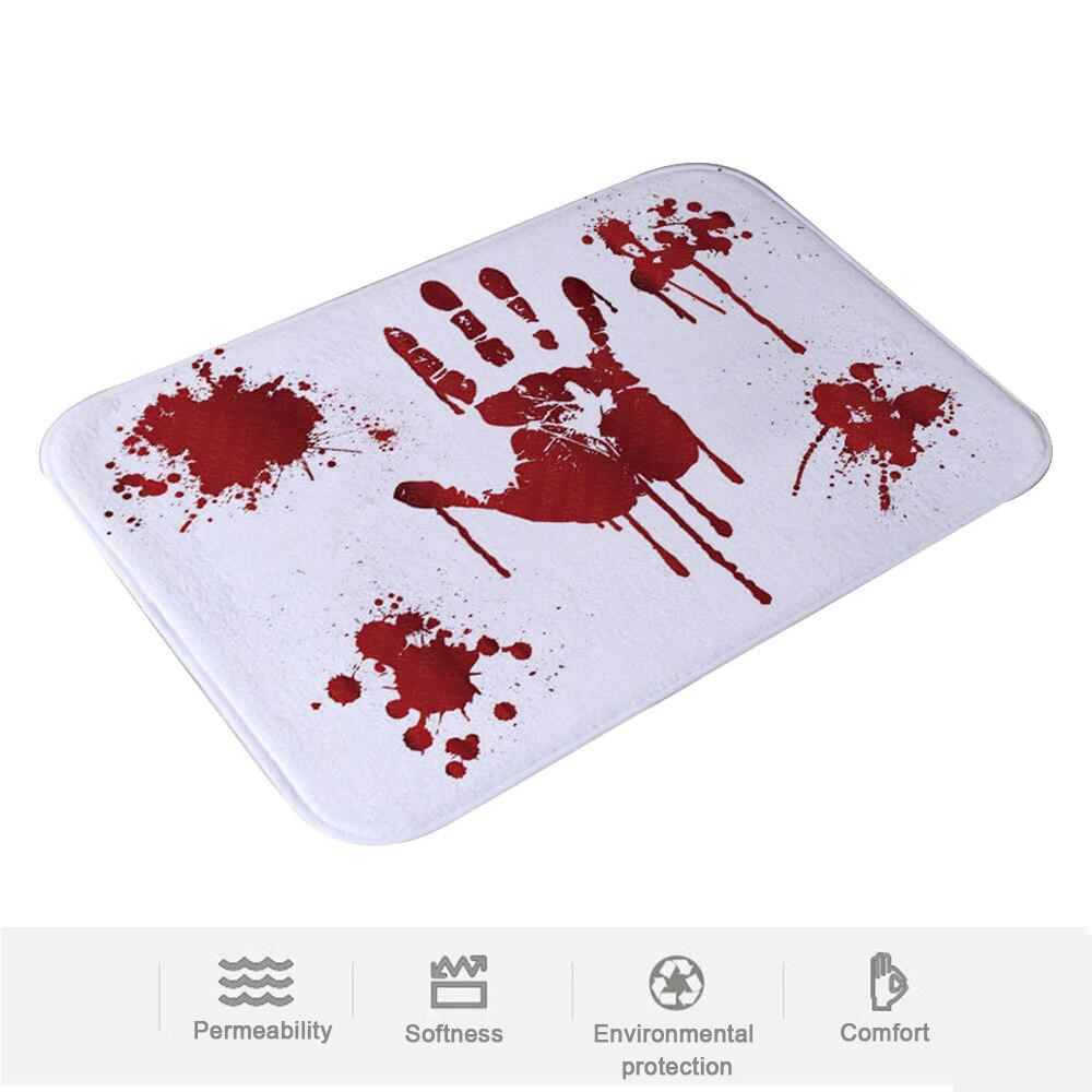 1Pc Halloween Blood Bath Mat Color Changing Sheet Turns Red Wet Make You Bleeding Footprints Shower Carpet for Bathroom