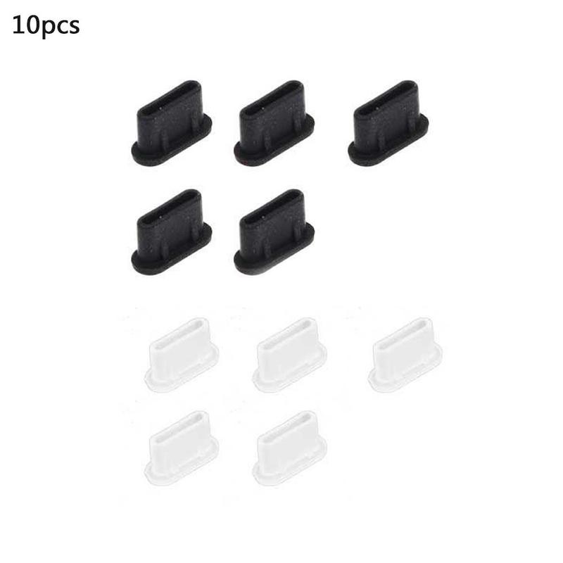 10Pcs Siliconen Usb Type-C Socket Stof Plug Anti Dust Voor Samsung Huawei Gaten Voor Xiaomi Usb Opladen u3H6