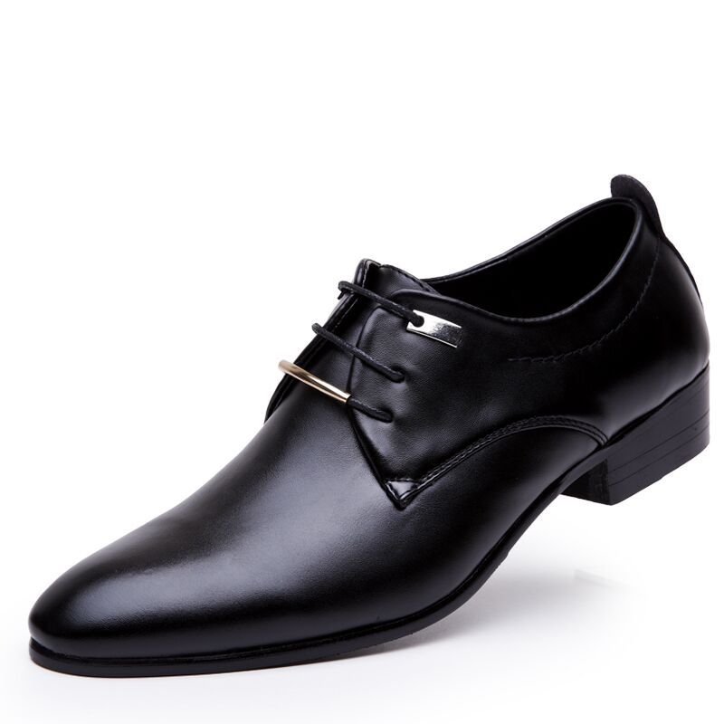 Spring Autumn Men Leather Oxford Shoes Men Dress Business Shoes Formal Shoes Pointy Shoes Big Size 38-45: Black / 11