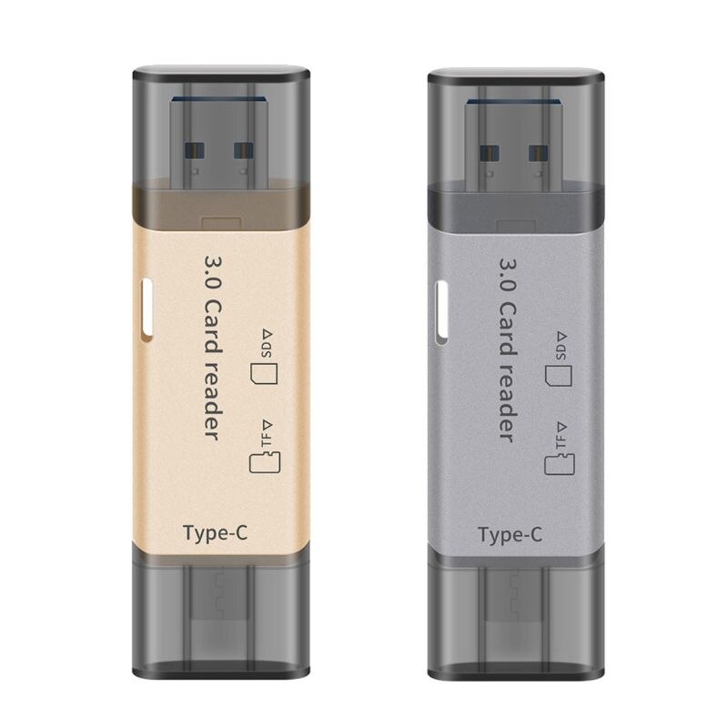 2in1 Usb 3.0 Type C Dual Slot High Speed Adapter Micro Sd Tf Sd Geheugenkaart Lezer Voor Pc Laptop computer Mobiele Telefoon Tablet Ho