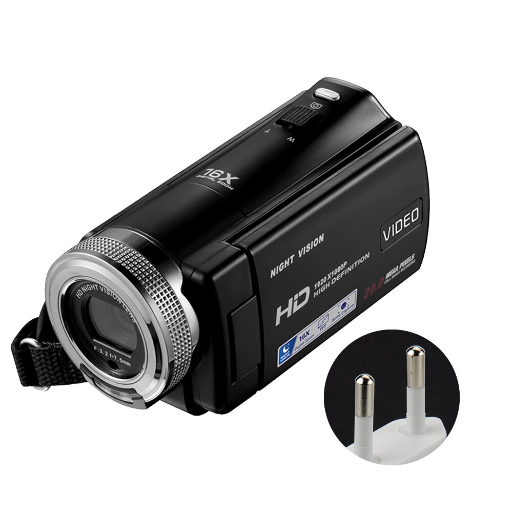 Outdoor With Microphone FHD 1080P 16X Digital Zoom Portable USB Rechargeable Camcorder Vlogging Video Camera Wide Angle 30fps