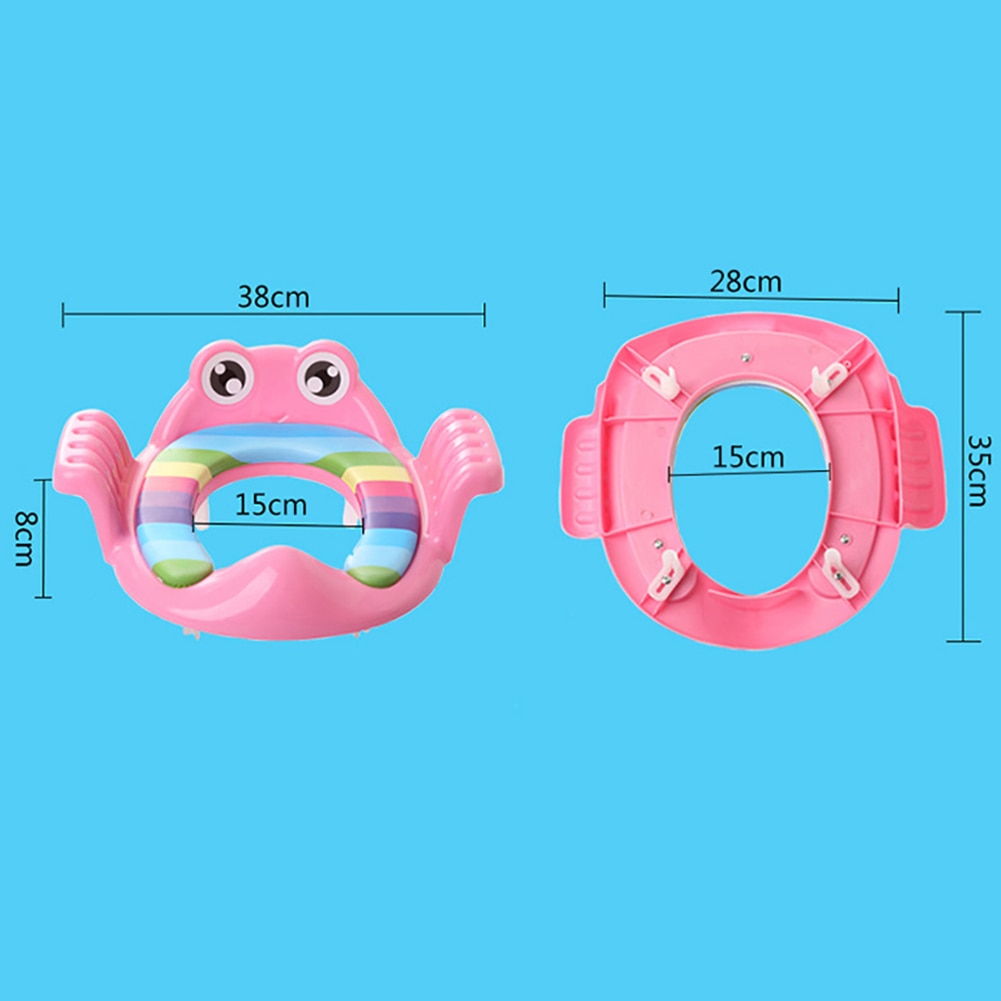 Kikker Vorm Baby Unisex Zachte Gewatteerde Ronde Zindelijkheidstraining Wc-bril Met Handgrepen