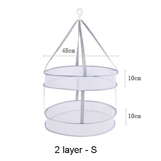 Drying net drynet clothes drying basket Household Folding Clothes Network sweater tile blouse anti-deformation herb drying rack: 2 layer