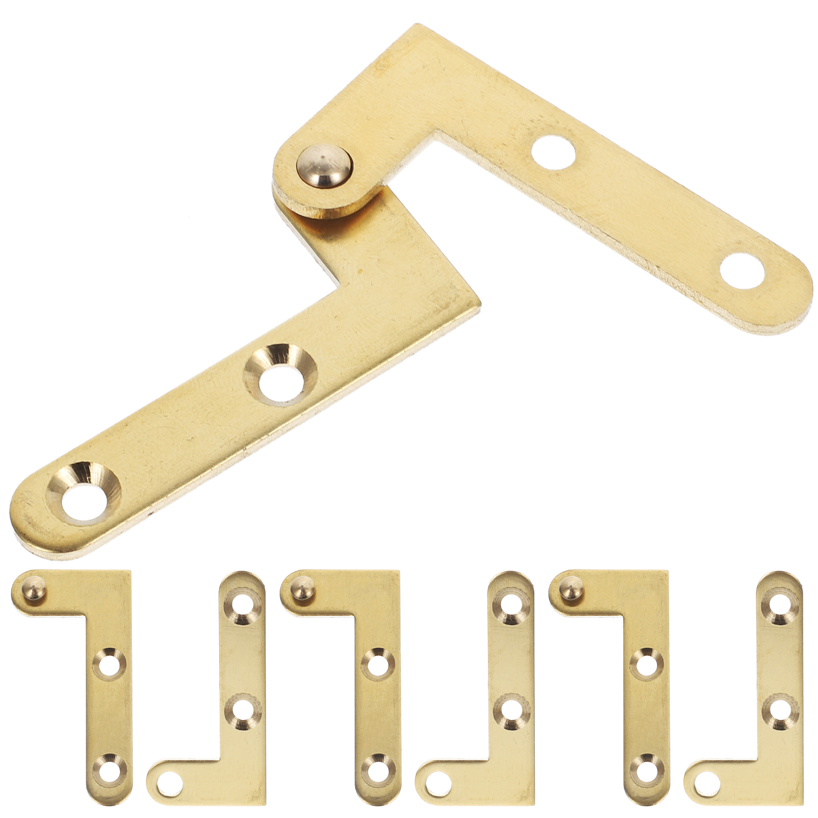 Bisagra de puerta pivotante para armarios de cocina, accesorio giratorio de 360 grados, secreto de cobre, 4 juegos