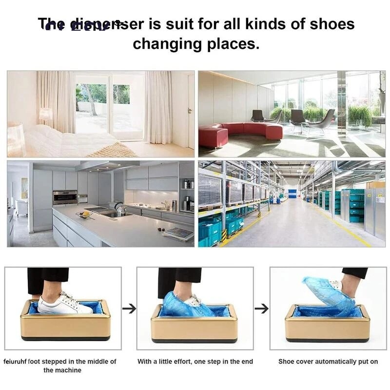 Máquina automática para cubrir zapatos, máquina para el hogar, zapatillas desechables, máquina dispensadora de tapa de zapato , Corona