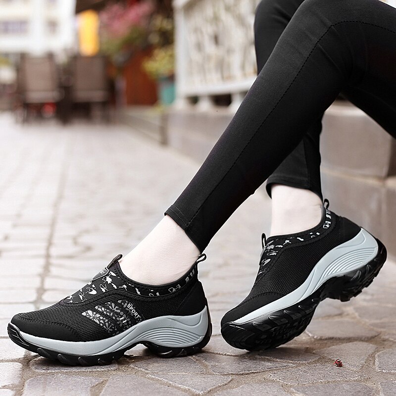 Zapatillas de plataforma WETRICS para Mujer, zapatillas deportivas de aumento Casual, Zapatos planos de malla transpirable, Zapatos vulcanizables, Zapatos Mujer