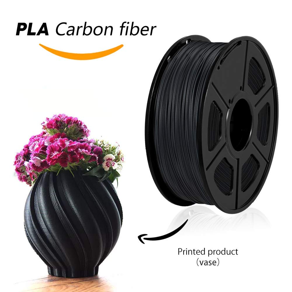 Sunlu 3d Printer Filament Carbon 1.75 1Kg Dimensie Nauwkeurigheid +/-0.02Mm Carbon Fiber Gloeidraad Vergelijkbaar Metalen 3D Afdrukken Materiaal: Default Title