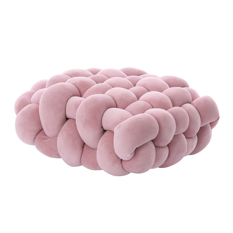 Styl skandynawski Solid Color Square dzianiny Sofa dekoracyjna poduszki miękkie oddychające pluszowe Tatami materac Butt klocki Home Decor: dark pink / 40x45x12cm