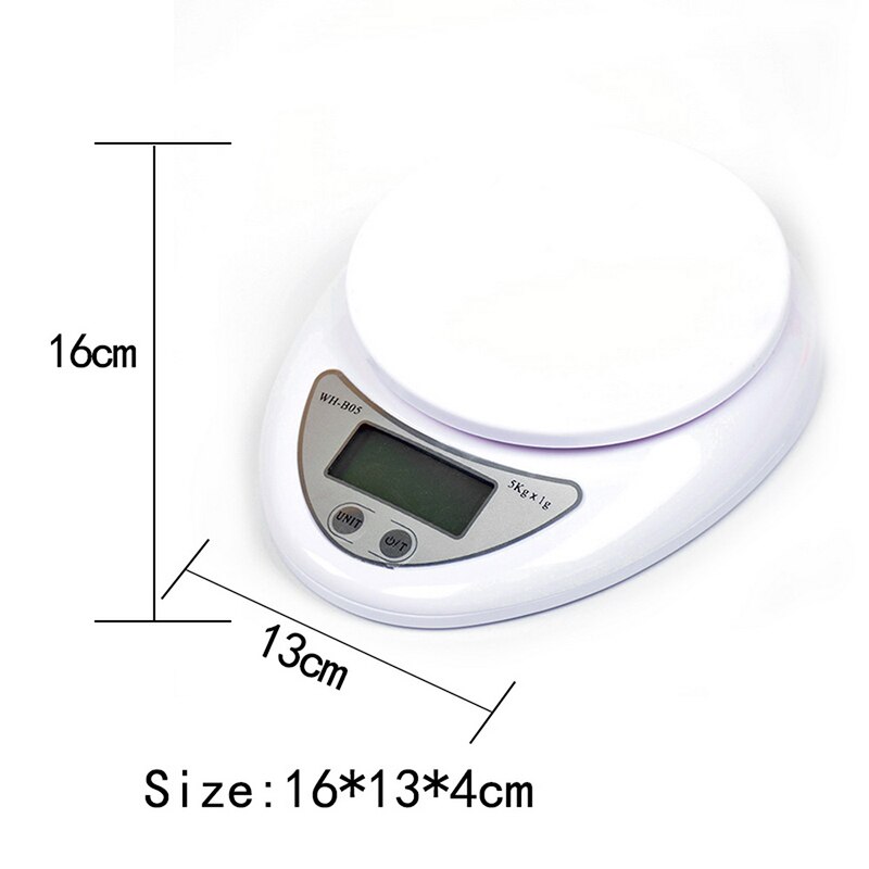 Elektronische digitale keukenweegschaal digitale weegschaal keukenvoedsel dieet postweegschaal weegschaal weegschaal mini keukenweegschaal: 1kg 0.1g