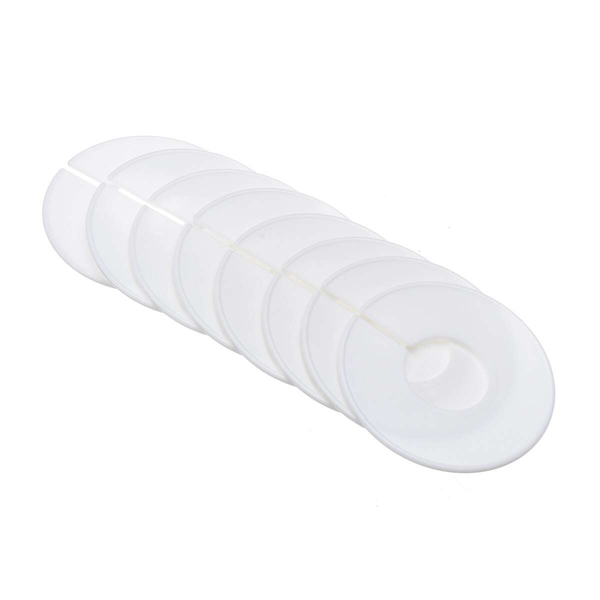 8 stk diy baby klær størrelse skillevegger plast klær merking ringe størrelse skillevegger plagg størrelse koder runde kleshengere stativ: 8 stk hvit