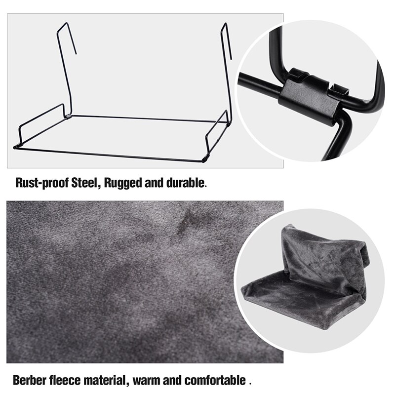Rinocats Cat jaula con hamaca radiador ventana Cama tumbona cojinetes Cama Gato ajustable cálido asiento tipo estante casa para gatos domésticos