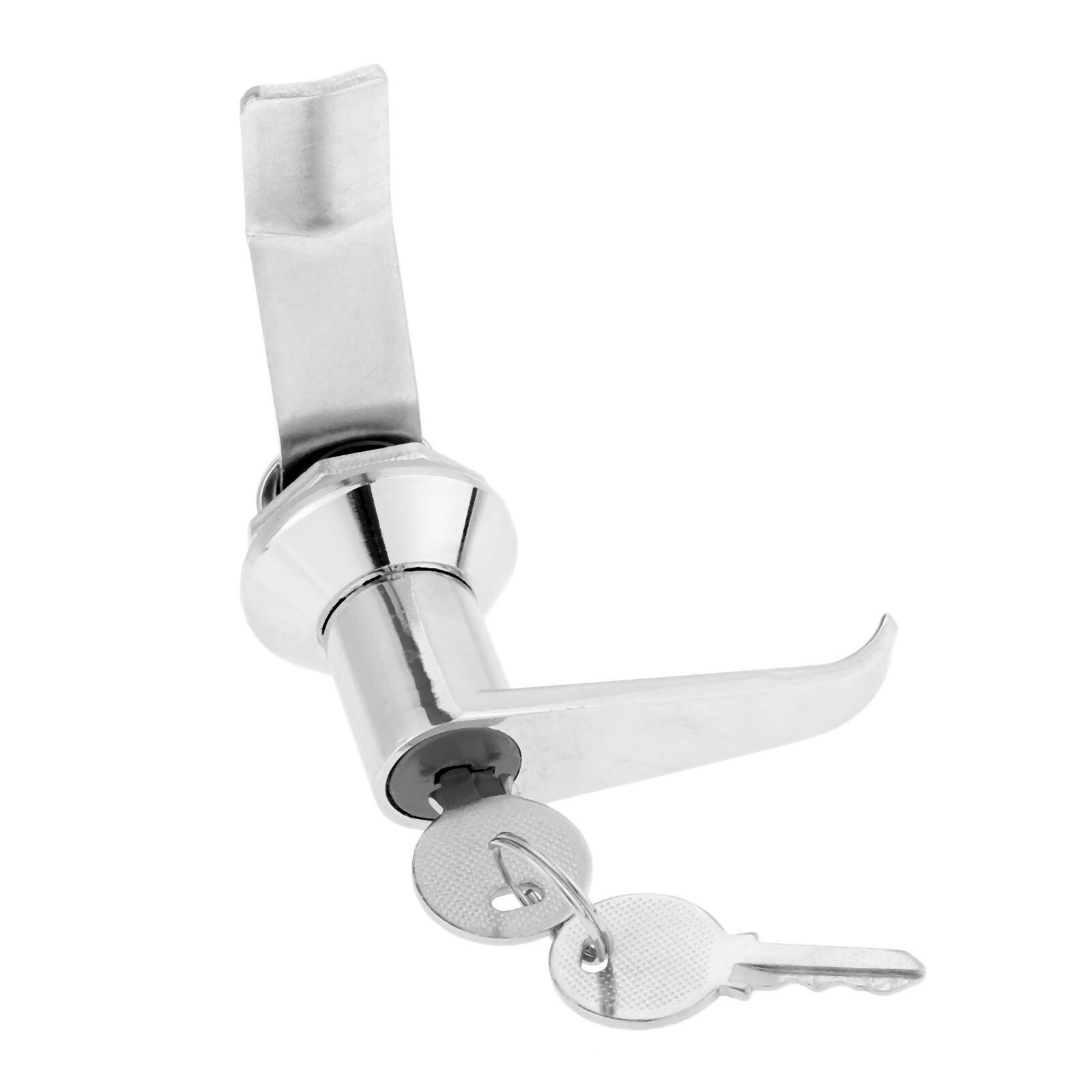DRELD 1Pc 76mm Handle Panel Mount Cam Lock For Cabinet Door Mailbox Cupboard Distribution Box+2Pcs Keys +Locking Plate Hardware