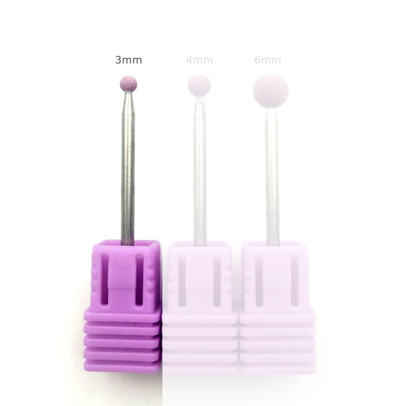 HYTOOS-broca de corindón rosa para uñas, cortadores de manicura con piedra rotativa de 3/32 pulgadas, accesorios de taladro, herramienta de Arte de uñas, 1 unidad: 3mm