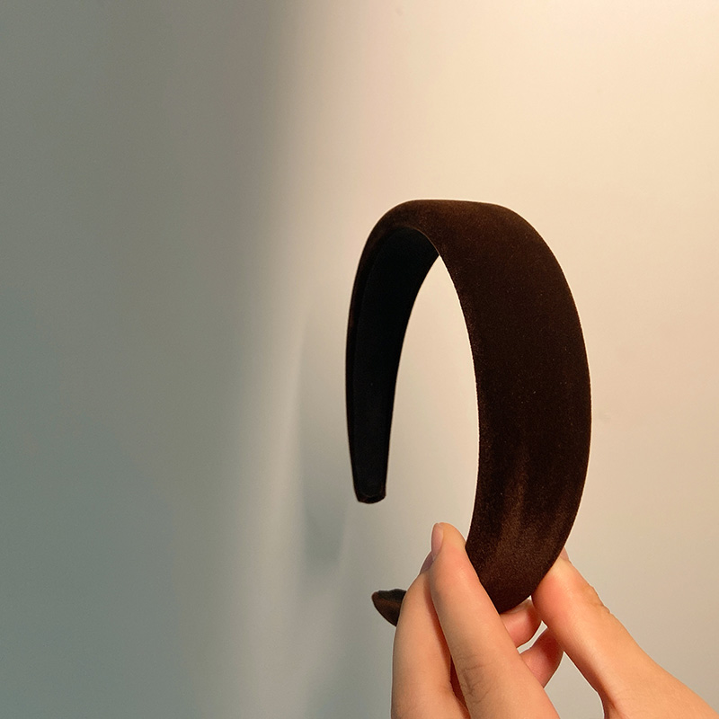 Fasce nere spesse invernali per donna fascia per capelli in spugna di velluto Ragazze Lunetta per capelli larga Elasticità Copricapo imbottito Accessori per capelli: Grigio