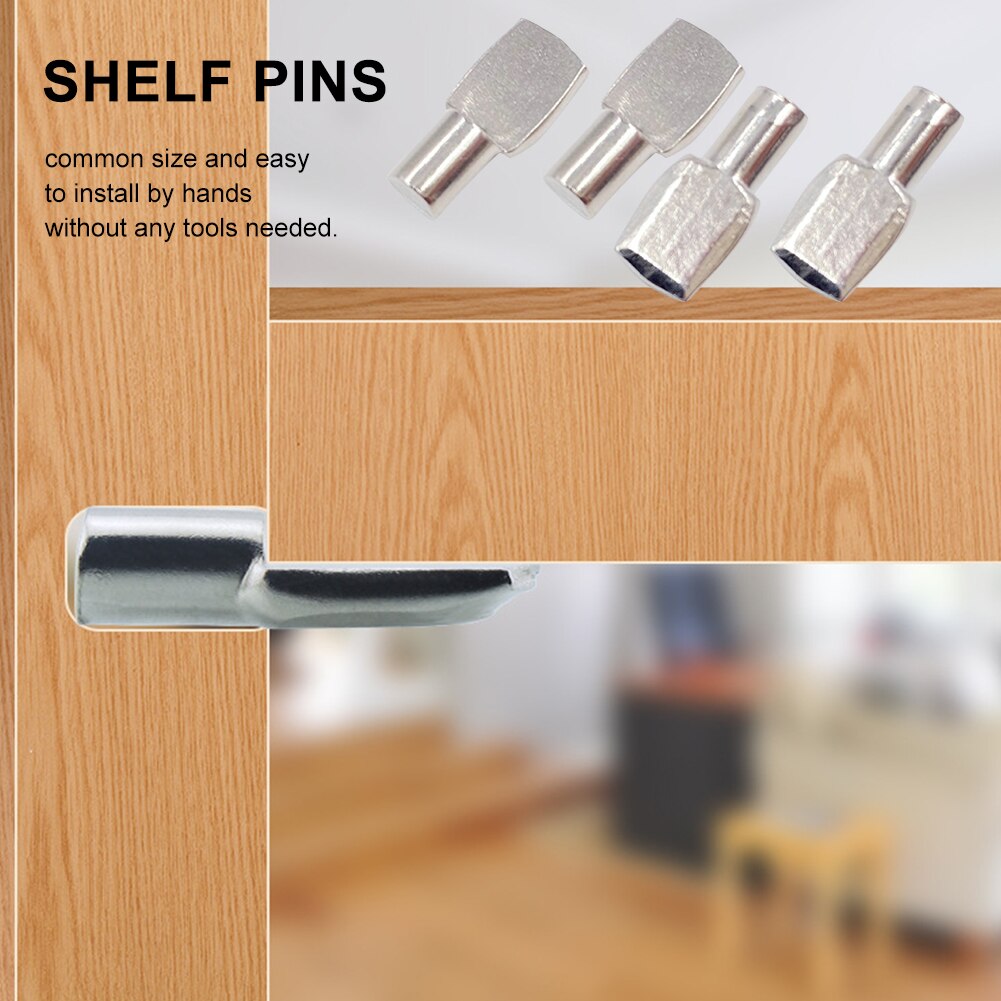 100pcs Shelf Pins Home Office Holder Support Pegs Furniture Study Multifunctional Spoon Shape Accessories For Cabinet Bookcase