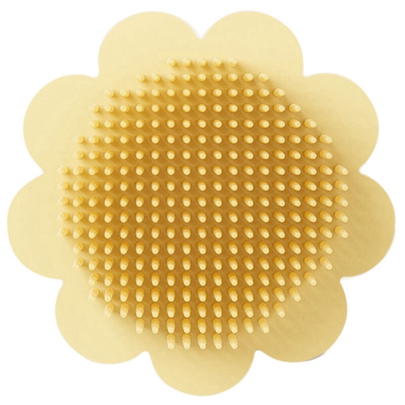 Cepillo de silicona para bebé, cepillo LIMPIADOR EXFOLIANTE para ducha, cuidado del baño, herramientas domésticas para masaje del cuero cabelludo: Yellow