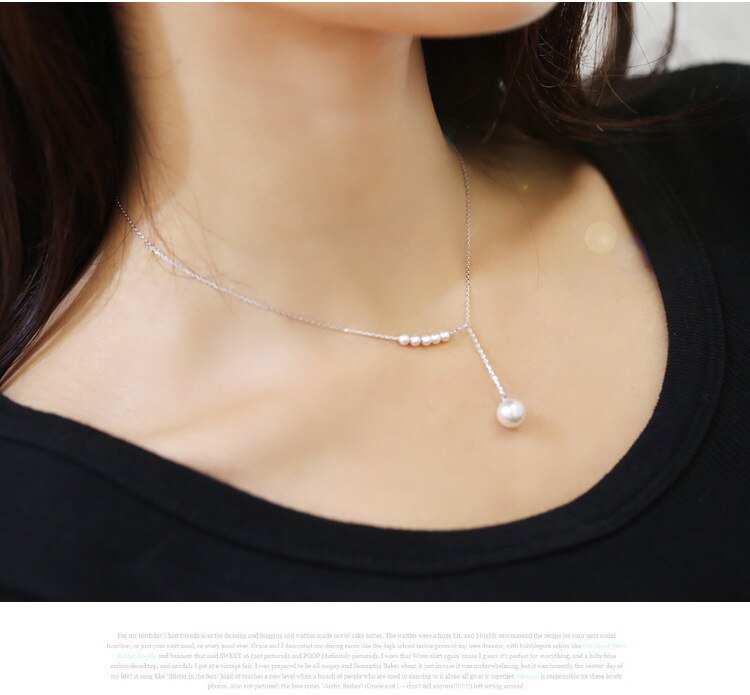 Sweet Accessories Pearl Necklace Women's Accessories Clavicle Fine Chain