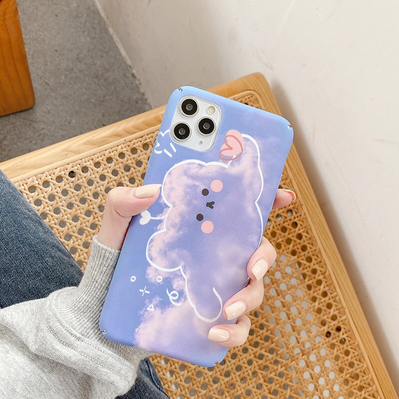 Hårde pc-telefonetuier til xiaomi 6 6x 8 lite 9 se søde clouds bear mat cover til redmi note 7 note 8 pro  k30 k20 pro bagtasker: Til redmi  k30