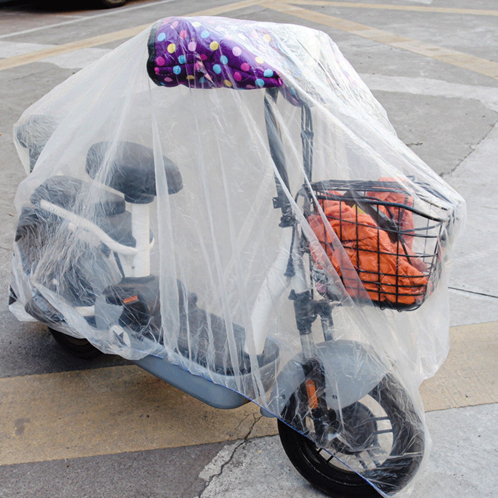 2pcs Temporary Mountain Bike Rain Cover Waterproof Heavy Duty Cycle Cover-Transparent Cycling Bicycle Protective Gear