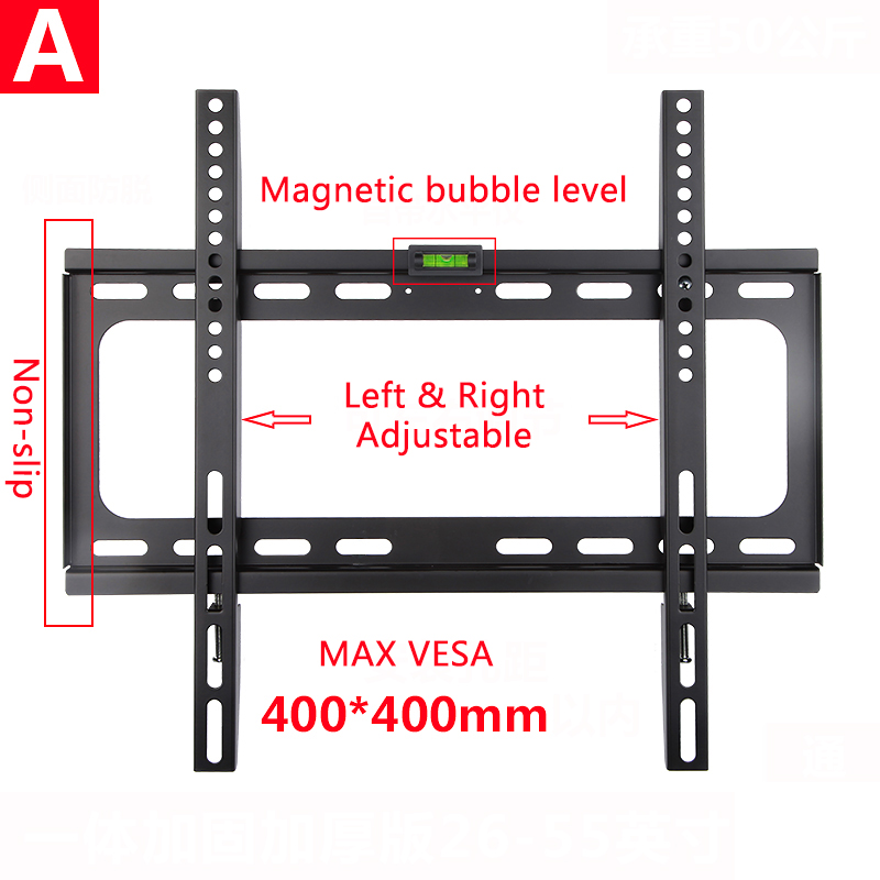 Cadre de TV Ultra mince universel d'écran plat de support de bâti de mur de TV fixe pour l'écran plat de moniteur LED d'affichage à cristaux liquides