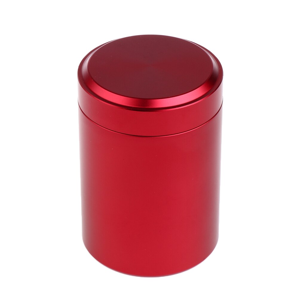 Aluminum Waterproof Capsule Holder / Pill Case Container / Tea Caddy / Coffee Can: Red
