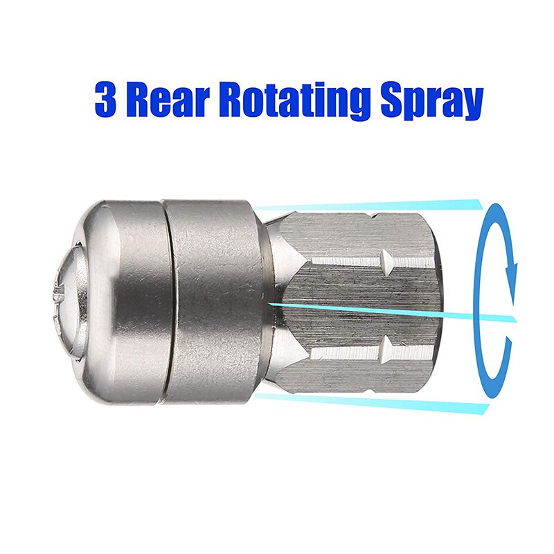 Pressure Washers Spinning Jetting Nozzle Sewer Jetter Nozzle For Pressure Washer, Rotating, 1/4 Inch Female Npt, 4000 Psi