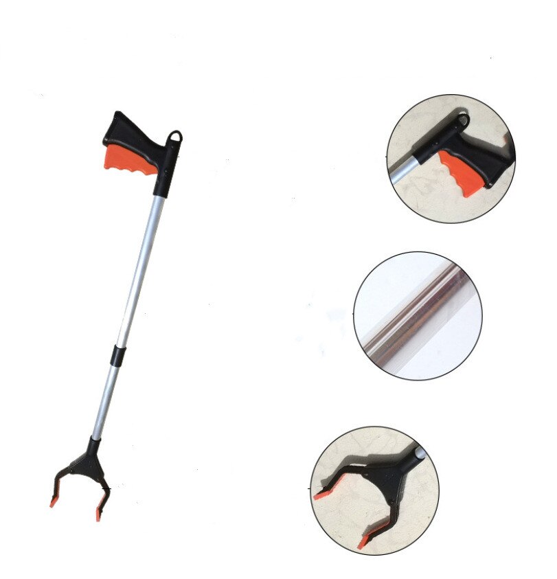 Folding Household Garbage Picker Alloy Trash Grabber Waste Leaves Pick Cleaning Up Clip Garden For Garden Tool Tool Yellow: red