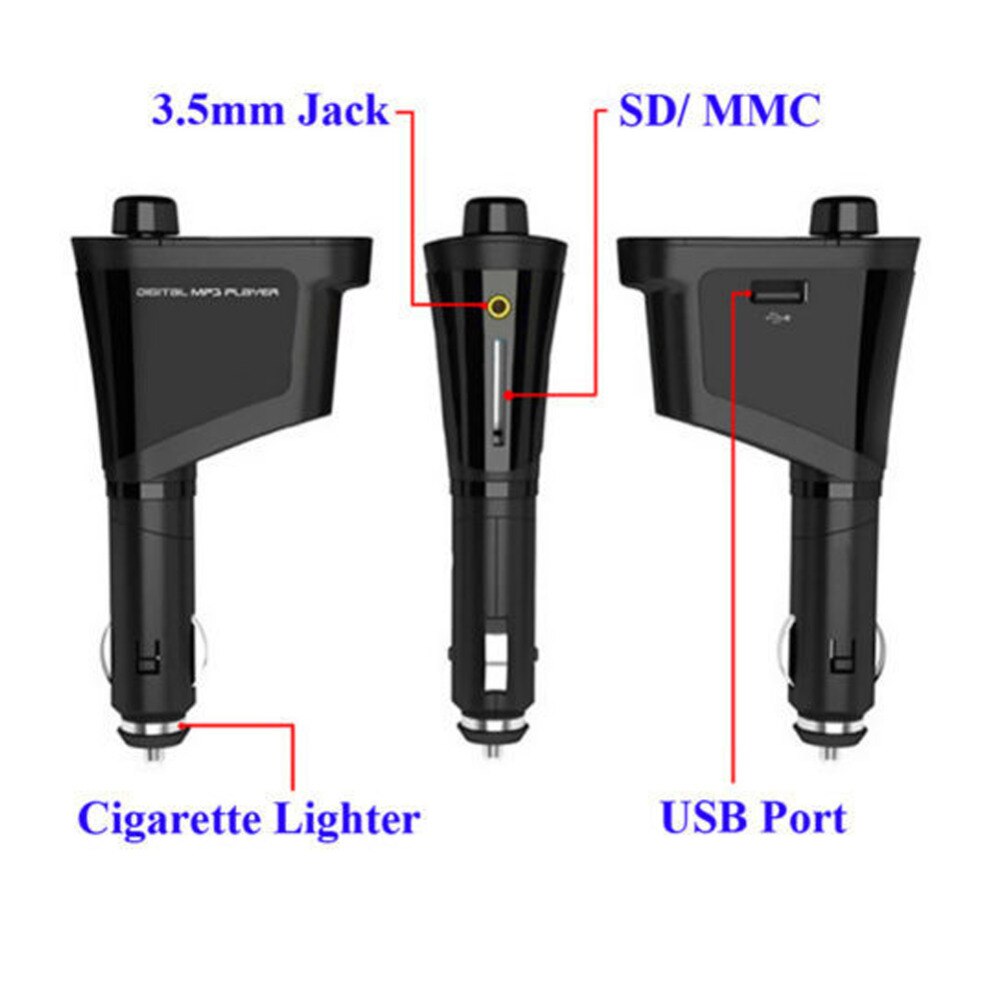 Verde di alta Qualità LCD con Telecomando Radio kit per auto auto MP3 Lettore Modulatore Del Trasmettitore Senza Fili di FM USB di DEVIAZIONE standard MMC LCD + a distanza