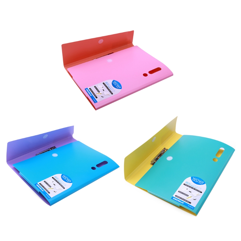 39XC Portable A3 File Folder Foldable A3 File Folder with Hidden Pen Holder Sturdy Metal Paper Clip Vertical File Clipboard