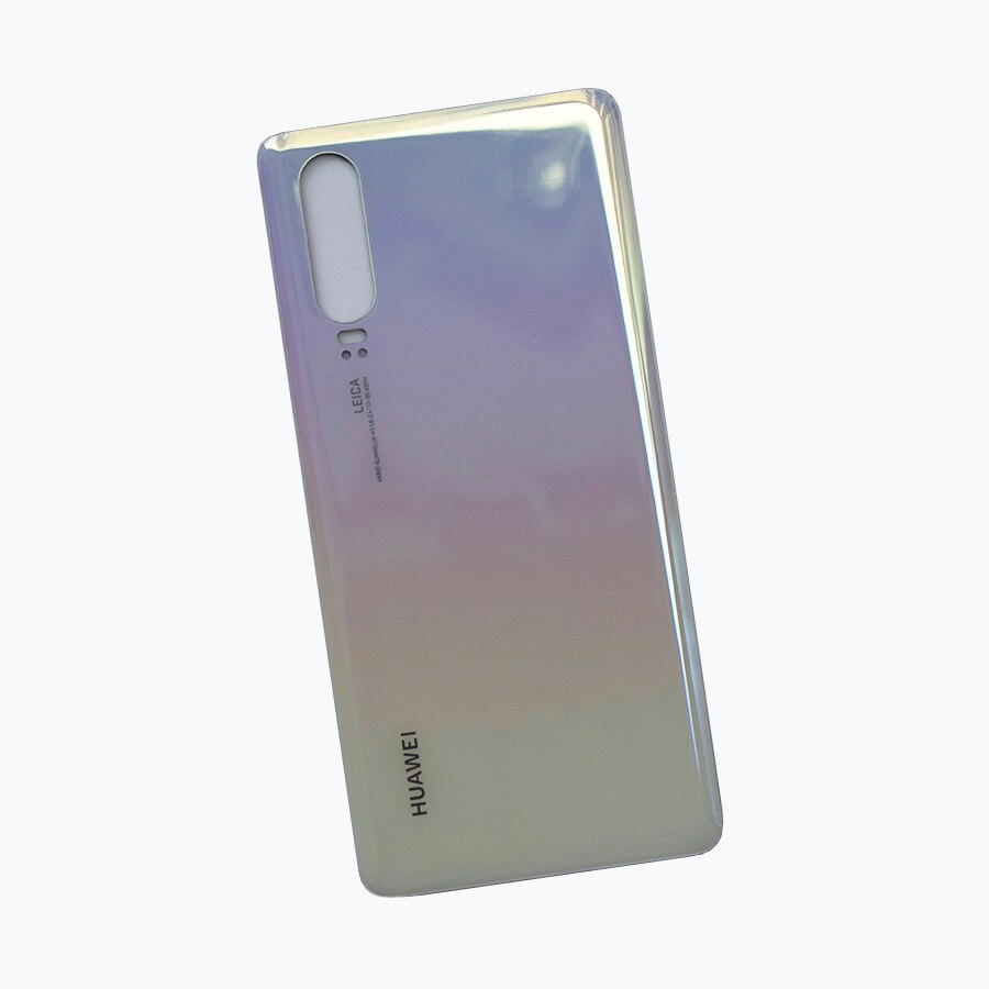 P30 Glas Achter Behuizing Cover Voor Huawei P30, Achterdeur Vervangende Batterij Deur, terug Glas + Lijm ELE-L09 ELE-L29 ELE-L04: Pearl White