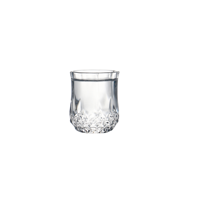 Set  of 6 tunga maskintillverkade snapsglas blyfria glas spritglas för vodka spritdrycker 50ml