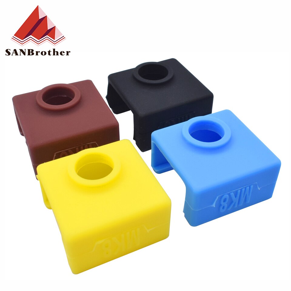 3D Printer V5/V6 volcano Protective Silicone Sock Insulation Cover Case for Heater Block MK8 / MK10 /MK9 Silicone sleeve End