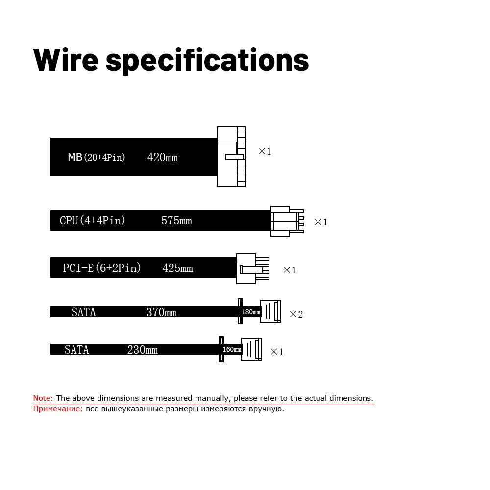 IXUR PSU PFC 400 W Watt Silent Fan ATX-580GT PC Computer Power Supply