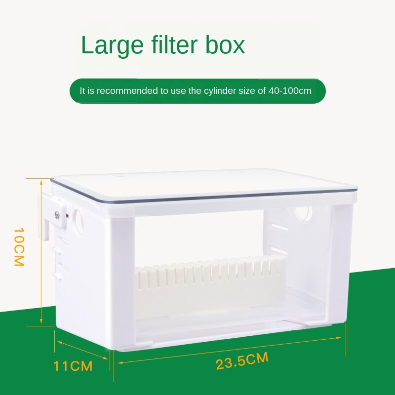 Scatola filtro per cortina d'acqua di gocciolamento filtro per serbatoio di pesce filtro per serbatoio di tartaruga a bassa circolazione d'acqua filtro per serbatoio di pesce accessori per filtri: 002