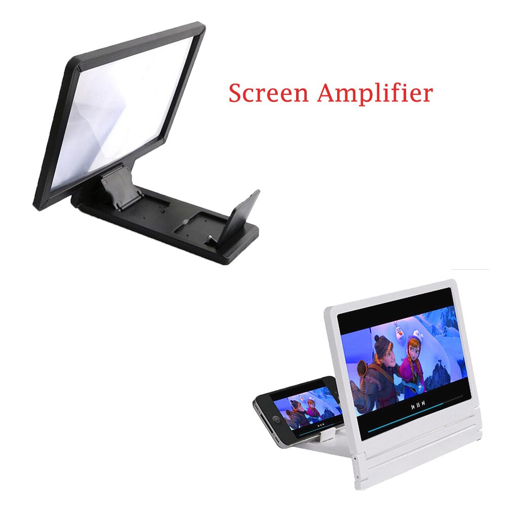 Stor faroot 3x zoom forstørrelses skærm mobiltelefon 3d skærm foldbar hd forstærker til 3d film